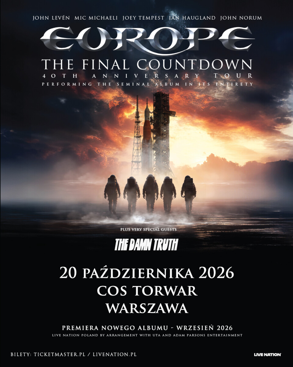 Europe z jubileuszowym koncertem w Warszawie