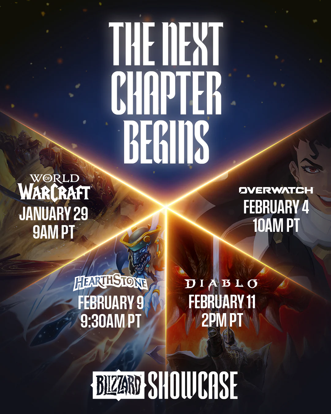 Blizzard zapowiada serię pokazów, podczas których zaprezentuje najważniejsze aktualizacje dotyczące gier!
