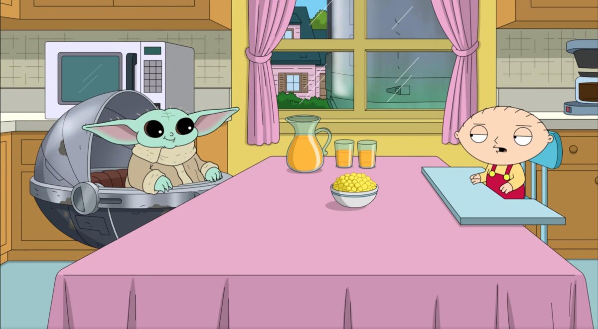 Stewie Griffin spotyka Grogu!
