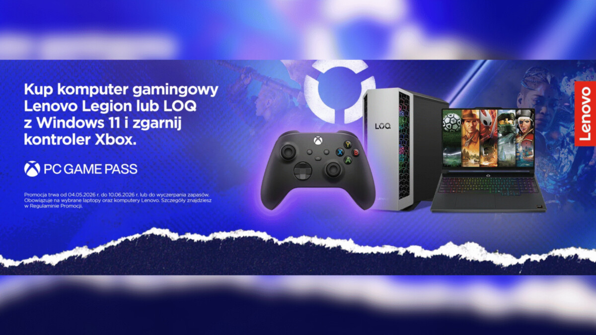 Kontroler Microsoft Xbox gratis do wybranych laptopów i desktopów gamingowych Lenovo