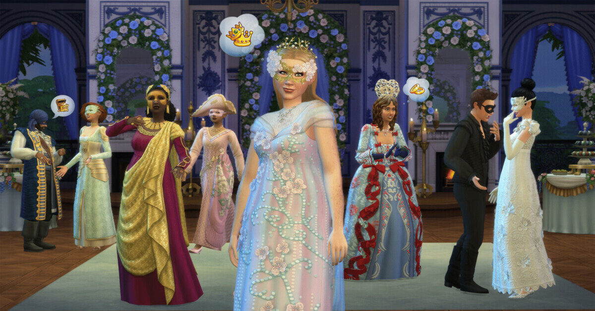 Bal maskowy lady Bridgerton wkracza do The Sims 4